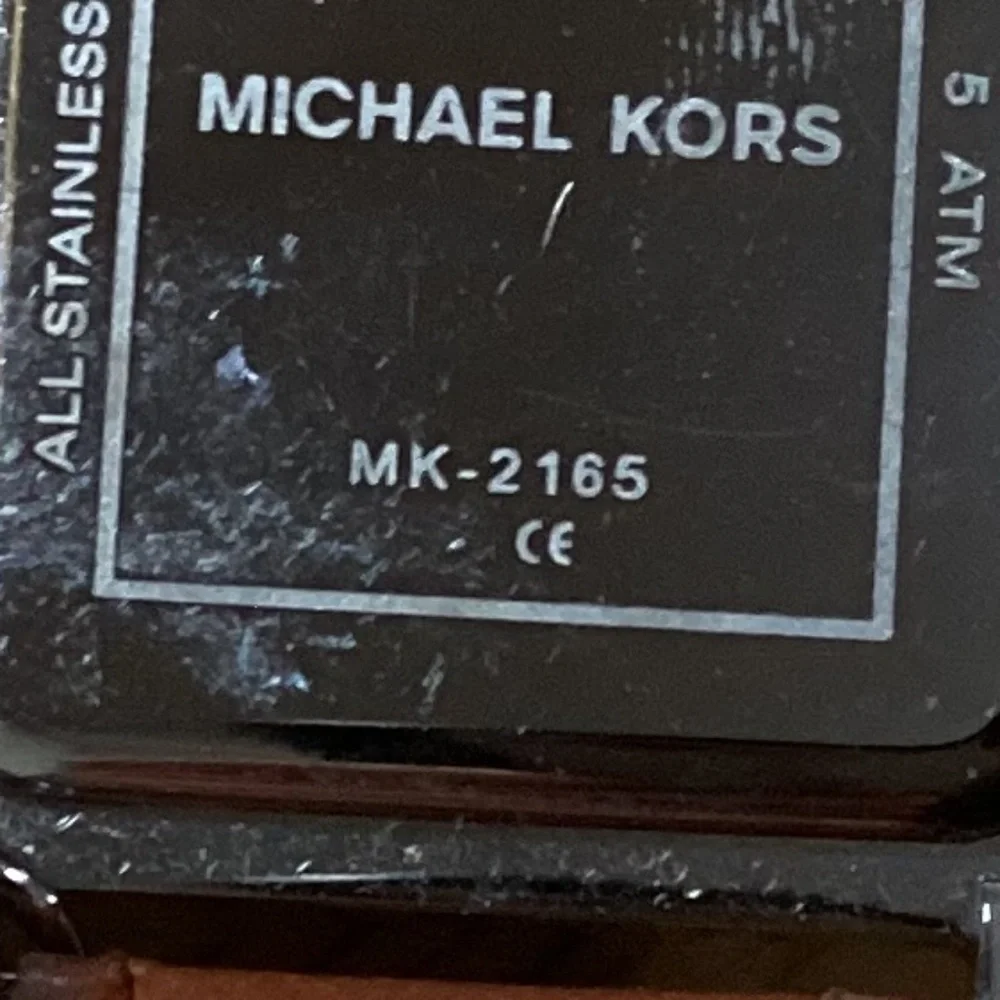 Vintage Michael Kors Women’s Watch Silver-tone with Brown Leather Band MK2165